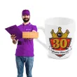 kubek z nadrukiem 30 te urodziny bialy bgtech 300 ml