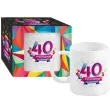 kubek z nadrukiem 40 te urodziny boss bialy bgtech 300 ml