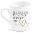 kubek z nadrukiem dziadek ma srebrne wlosy i zlote serce bgtech 300 ml