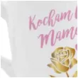 kubek z nadrukiem kocham cie mamo roza bialy bgtech 300 ml