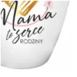 kubek z nadrukiem mama to serce rodziny serce bialy bgtech 470 ml