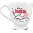kubek z nadrukiem moja babcia jest wyjatkowa z nozka bgtech 300 ml