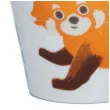 kubek z ogonkiem panda czerwona porcelowany puckator 340 ml