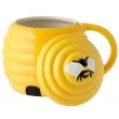 kubek z pokrywka pszczeli ul zolty puckator 450 ml