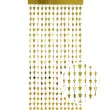 kurtyna na drzwi gwiazdki metalik zloty folat 200 x 100 cm