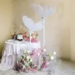 lampa stojaca led dekoracyjna motyl dekoracja na urodziny wesele komunie bialy 60 cm