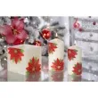 lampion christmas flower kwiaty poinsencji kostka ecru bartek candles 110 105 mm