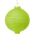 lampion papierowy kula zielone jabluszko partydeco 30 cm