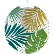 lampion papierowy liscie palmy i monstera amscan 25 cm