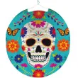 lampion papierowy meksykanska czaszka kolorowy amscan 25 cm