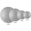 lampion papierowy srebrny brokatowy 45 cm