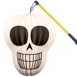 lampion papierowy trupia czaszka biala folat 22 cm