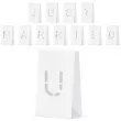 lampion torebki na swiece just married bialy partydeco 11 szt