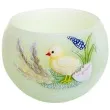 lampion wielkanocna kula z kurczakiem seledynowy bartek candles 120 mm
