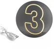 lampka dekoracyjna cyfra 3 neon led bialy partydeco 50 cm