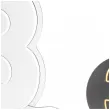 lampka dekoracyjna cyfra 3 neon led bialy partydeco 50 cm