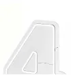 lampka dekoracyjna cyfra 4 neon led bialy partydeco 50 cm