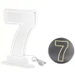 lampka dekoracyjna cyfra 7 neon led bialy partydeco 50 cm