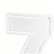 lampka dekoracyjna cyfra 7 neon led bialy partydeco 50 cm