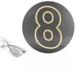 lampka dekoracyjna cyfra 8 neon led bialy partydeco 50 cm