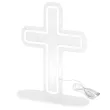 lampka dekoracyyjna krzyz neon led dekoracja na komunie swieta wesele chrzest 41x30 cm