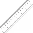 linijka plastikowa podwojna skala 30 cm transparent 7 7