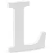 litera drewniana l biala partydeco 16x20 cm
