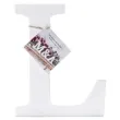 litera drewniana l biala partydeco 16x20 cm