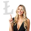 litera drewniana l biala partydeco