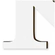 litera laminowana times k bialy rozm m 108x100 mm