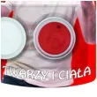make up party farba do twarzy kibic bialo czerwona titanum 2 szt