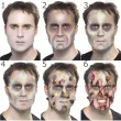make up party halloween zombie smiffys zestaw