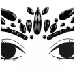 make up party krysztalki na twarz czarny partydeco
