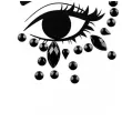 make up party krysztalki na twarz czarny partydeco