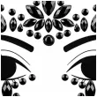 make up party krysztalki na twarz czarny partydeco