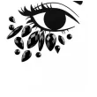 make up party krysztalki na twarz czarny partydeco