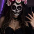 makijaz do stroju na halloween dia dde los muertos tatuaze zmywalne sztuczne zeby demon make up