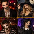 makijaz do stroju na halloween dia dde los muertos tatuaze zmywalne sztuczne zeby demon make up