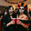 makijaz do stroju na halloween dia dde los muertos tatuaze zmywalne sztuczne zeby demon make up