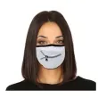 maseczka dla doroslych milczace usta biala guirca