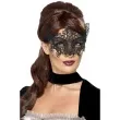 maska karnawalowa wenecka azurowa lux czarny smiffys
