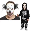 maska klaun mroczny z czarnymi wlosami lateksowa smiffys