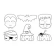 maska papierowa kolorowanka halloween mix diy rozm uniwersalny 6 szt
