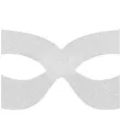 maska wenecka classic papierowa srebrna 4 szt