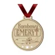 medal bombowy emeryt drewniany 72 mm