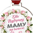 medal drukowany dla najlepszej mamy bialy 72 mm