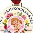 medal drukowany dla najukochanszej mamy bialy 72 mm