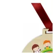 medal drukowany pasowania na ucznia dzieci drewniany 72 mm