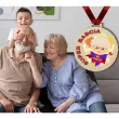 medal drukowany super babcia drewniany 72 mm