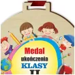 medal drukowany ukonczenia klasy ii drewniany 72 mm